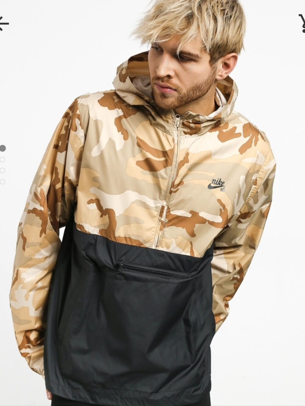 NIKE Men's Sb Anorak Jacket Camo Jacket
